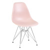 Стул обеденный DOBRIN DSR (ножки хром, цвет светло-розовый (PK-02))