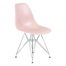 Стул обеденный DOBRIN DSR (ножки хром, цвет светло-розовый (PK-02))