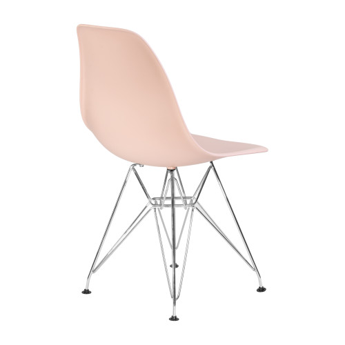 Стул обеденный DOBRIN DSR (ножки хром, цвет светло-розовый (PK-02))