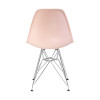 Стул обеденный DOBRIN DSR (ножки хром, цвет светло-розовый (PK-02))