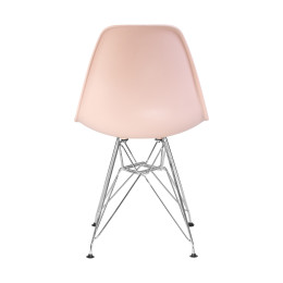 Стул обеденный DOBRIN DSR (ножки хром, цвет светло-розовый (PK-02))
