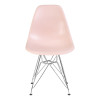 Стул обеденный DOBRIN DSR (ножки хром, цвет светло-розовый (PK-02))
