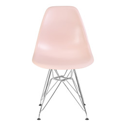 Стул обеденный DOBRIN DSR (ножки хром, цвет светло-розовый (PK-02))