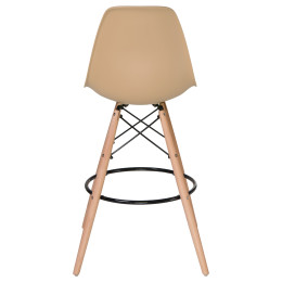 Стул барный DOBRIN DSW BAR (ножки светлый бук, цвет сиденья бежевый (GR-03))