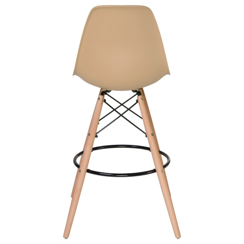 Стул барный DOBRIN DSW BAR (ножки светлый бук, цвет сиденья бежевый (GR-03))