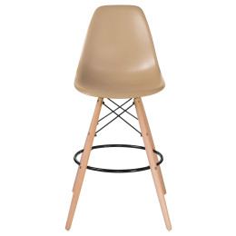 Стул барный DOBRIN DSW BAR (ножки светлый бук, цвет сиденья бежевый (GR-03))