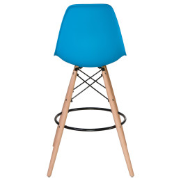 638GPP-LMZL DSW BAR, цвет сиденья голубой (BE-02), цвет основания светлый бук