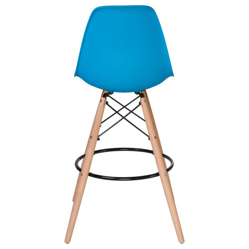 638GPP-LMZL DSW BAR, цвет сиденья голубой (BE-02), цвет основания светлый бук