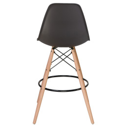 638GPP-LMZL DSW BAR, цвет сиденья тёмно-серый (GR-04), цвет основания светлый бук