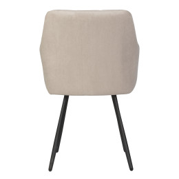 Стул обеденный DOBRIN ROBY (ЭМАЛЬ ЧЕРНЫЙ МУАР велюр Catania Humus)