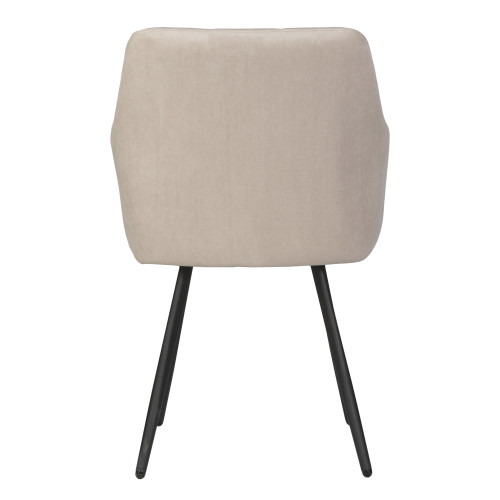 Стул обеденный DOBRIN ROBY (ЭМАЛЬ ЧЕРНЫЙ МУАР велюр Catania Humus)