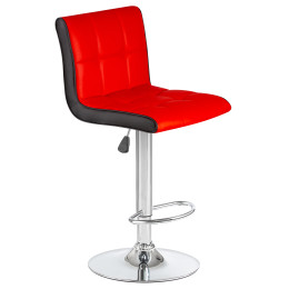 5006-LM CANDY, цвет сиденья красно-черный, цвет основания хром