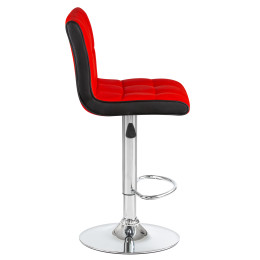 5006-LM CANDY, цвет сиденья красно-черный, цвет основания хром