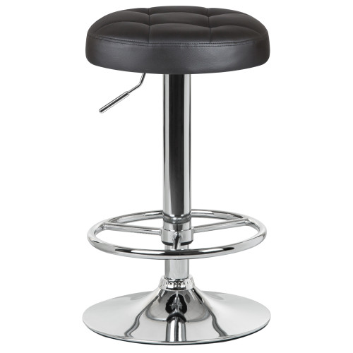 5008-LM BRUNO, цвет сиденья черный, цвет основания хром