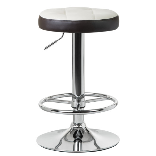 5008-LM BRUNO, цвет сиденья кремово-коричневый, цвет основания хром