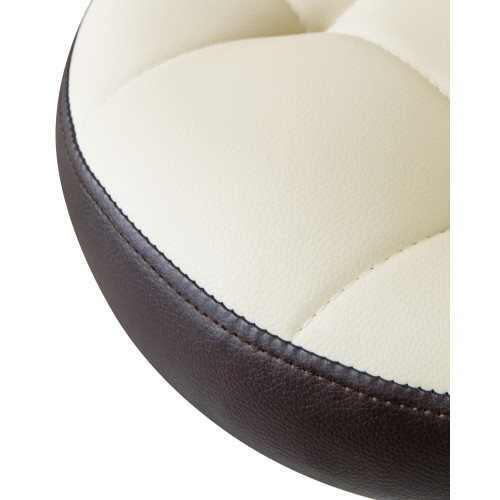 5008-LM BRUNO, цвет сиденья кремово-коричневый, цвет основания хром