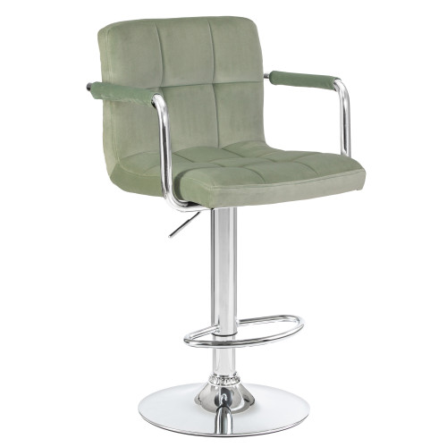 5011-LM KRUGER ARM, цвет сиденья мятный велюр (MJ9-87), цвет основания хромированная сталь