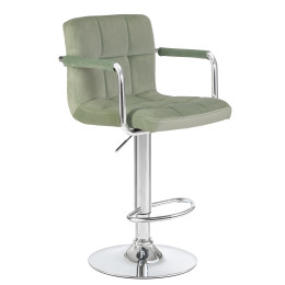 5011-LM KRUGER ARM, цвет сиденья мятный велюр (MJ9-87), цвет основания хромированная сталь