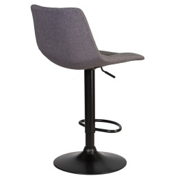 Стул барный DOBRIN TAILOR BLACK (серая ткань (188-55))