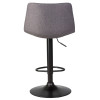Стул барный DOBRIN TAILOR BLACK (серая ткань (188-55))