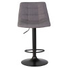 Стул барный DOBRIN TAILOR BLACK (серая ткань (188-55))