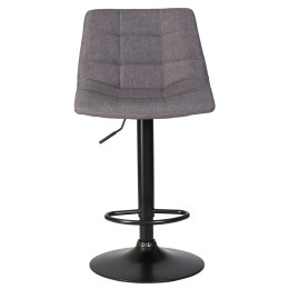 Стул барный DOBRIN TAILOR BLACK (серая ткань (188-55))