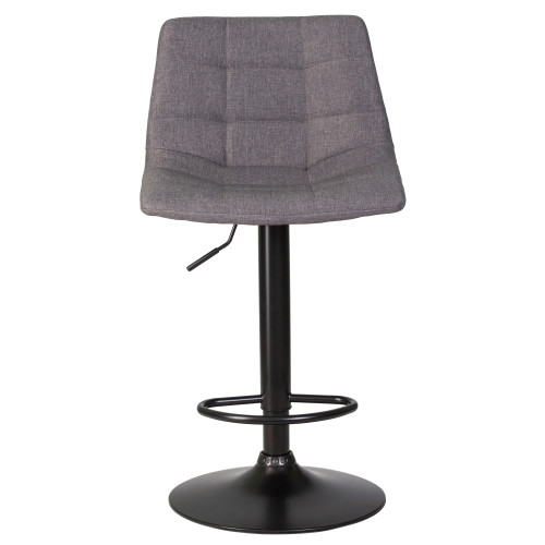 Стул барный DOBRIN TAILOR BLACK (серая ткань (188-55))