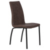 Стул обеденный DOBRIN MARK (черные ножки, коричневая винтажная экокожа (RU-05))