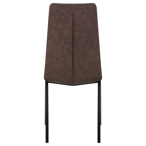 Стул обеденный DOBRIN MARK (черные ножки, коричневая винтажная экокожа (RU-05))