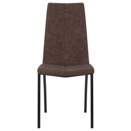 Стул обеденный DOBRIN MARK (черные ножки, коричневая винтажная экокожа (RU-05))