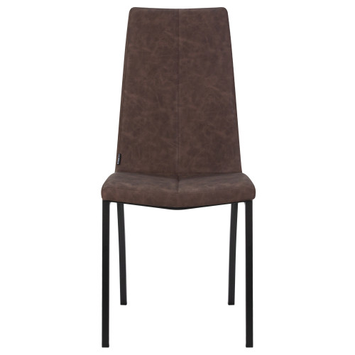 Стул обеденный DOBRIN MARK (черные ножки, коричневая винтажная экокожа (RU-05))