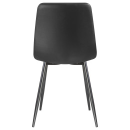 Стул обеденный DOBRIN ALEX (черные матовые ножки, чёрная экокожа (P-01))