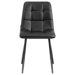 Стул обеденный DOBRIN ALEX (черные матовые ножки, чёрная экокожа (P-01))