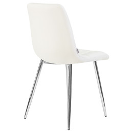 Стул обеденный DOBRIN ALEX (хром ножки, белая экокожа (P-02))
