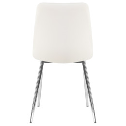 Стул обеденный DOBRIN ALEX (хром ножки, белая экокожа (P-02))