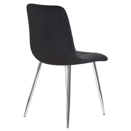 Стул обеденный DOBRIN ALEX (хром ножки, черный велюр (V108-77),)