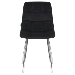 Стул обеденный DOBRIN ALEX (хром ножки, черный велюр (V108-77),)