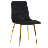 7094-LML ALEX, цвет сиденья черный велюр (V108-77), цвет основания золото