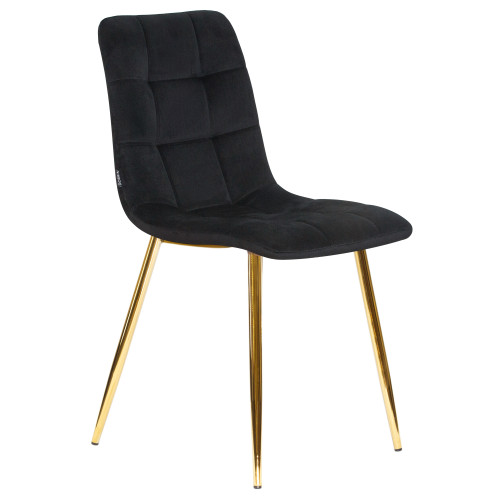 7094-LML ALEX, цвет сиденья черный велюр (V108-77), цвет основания золото