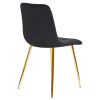 7094-LML ALEX, цвет сиденья черный велюр (V108-77), цвет основания золото