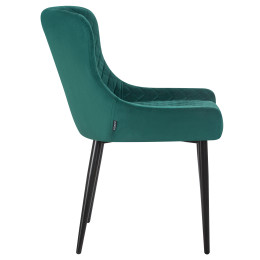Стул обеденный DOBRIN RICHARD (черные матовые ножки, зелёный велюр (V108-64))