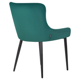 Стул обеденный DOBRIN RICHARD (черные матовые ножки, зелёный велюр (V108-64))