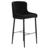 Стул барный DOBRIN CHRISTIAN75 (черные ножки, черный велюр (V108-77))
