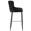 Стул барный DOBRIN CHRISTIAN75 (черные ножки, черный велюр (V108-77))