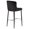 Стул барный DOBRIN CHRISTIAN75 (черные ножки, черный велюр (V108-77))