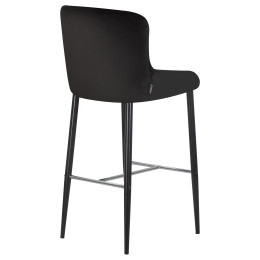 Стул барный DOBRIN CHRISTIAN'75 (черные ножки, черный велюр (V108-77))