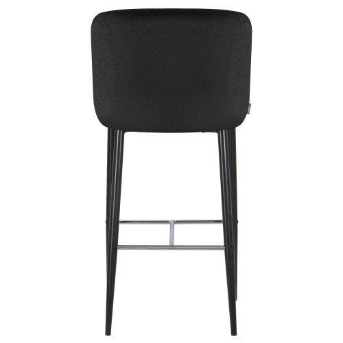 Стул барный DOBRIN CHRISTIAN75 (черные ножки, черный велюр (V108-77))