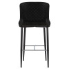 Стул барный DOBRIN CHRISTIAN75 (черные ножки, черный велюр (V108-77))