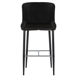 Стул барный DOBRIN CHRISTIAN'75 (черные ножки, черный велюр (V108-77))