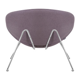 Кресло дизайнерское DOBRIN EMILY (серая ткань AF7, хромированная сталь)